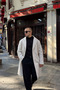 Men's Regular Fit Buttoned Pocketed Winter Lined Classic Stone Long Cashmere Coat - 3