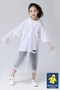 White Children's Raincoat for Girls and Boys Ages 7-12 - 3
