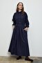 Gathered Skirt Navy Blue