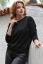 Black Round Neck Long Sleeve Slim Silvery Knitwear Sweater 65 62 - 8