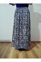 Elastic Waist Patterned Winter Medium Thickness Combed Cotton Fabric Maxi Length Mother Skirt, Prayer Skirt Size 38-50 - 4