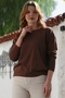 Brown Round Neck Long Sleeve Slim Glitter Knitwear Sweater 65 62 - 8
