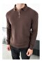 Men's Zippered Shirt Collar Knitwear - 2