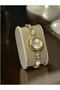 Stone Round Model Gold Color Steel Cord Women's Wrist Watch-Gift-Valentine's Day-Elegant Model