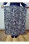 Elastic Waist Patterned Winter Medium Thickness Combed Cotton Fabric Maxi Length Mother Skirt, Prayer Skirt Size 38-50 - 5