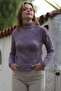 Lilac Color Turtleneck Long Sleeve Polka Dot Knitwear Sweater 60 55 - 3