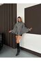 Stand-Up Collar, Fits up to Size S-Xl, Buttoned Belted, Wrap-Around Sleeve, Imported Cashmere Poncho - 3