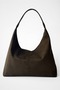 Suede Laura Casual Looking and Large Volume Faux Leather Women's Shopper Shoulder Bag