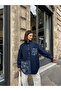 Women's Denim Shirt Jacket with Special Design on the Front and Back - 3