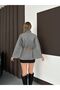 Stand-Up Collar, Fits up to Size S-Xl, Buttoned Belted, Wrap-Around Sleeve, Imported Cashmere Poncho - 8