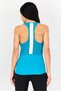 Women Sportswear Fit Brand Logo Sleeveless Tennis Tank Top, Aqua - 3
