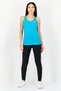 Women Sportswear Fit Brand Logo Sleeveless Tennis Tank Top, Aqua - 4