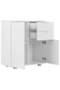 Sideboard High Gloss White 71x35x80 cm Engineered Wood - 2