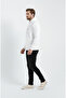 White Men's Kangaroo Pocket Sweatshirt 3 Thread Soft Fabric - 4