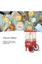 Mini Popcorn Maker | Automatic Popcorn Machine | Red Retro Model Popcorn Maker Household - 3