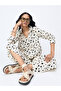 Off White Spot Print Maxi Shirt Dress - 6