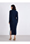 Navy Ribbed Knit Sweater and Midi Skirt Co-Ords - 5