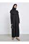 Black Solid Abaya with Hijab