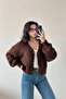 Women's Brown V-Neck Cardigan 2432 - 5