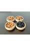 4 Bamboo Snack Bowls Bamboo Nut Plate - Round - 2