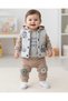 Baby Boy 3-Piece Stylish Top and Bottom Set with Fiber Vest / 6-9-12-18 Months Seasonal 3-Piece Cool Set