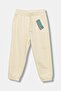Benetton Patterned-Logo Ecru Sweatpants on the Front