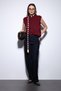 Burgundy Textured Women's Knit Vest