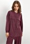 Crew Neck Premium Sweat Double Suit with Front Placket Bordo 9384-Tk - 5