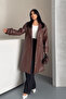 Faux Leather Short Jacket - Dark Brown - 3
