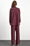 Crew Neck Premium Sweat Double Suit with Front Placket Bordo 9384-Tk - 7