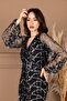 Pul Fringed Design Long Dress - Silver - 3