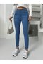 Women's High Waist Blue Power Denim Tight Leg Pants Jeans - 3