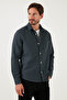 Cotton Single Pocket Regular Fit Shirt Men's Shirt Cf25W129140 - 5