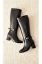 Melinta Black Zippered Buckle Detailed Black Boots - 4