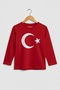 Children's Turkish Flag Printed Long Sleeve Cotton Tshirt - 2
