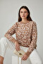 Leopard pattern soft sweater