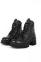 South Women's Genuine Leather Lace-Up Bag Buckle Detailed Heeled Boots B4222 - 3