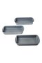 3-Pieces Granite Square Pan Set Grey (33x22, 35x25, 38x28 cm)