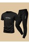 Unisex Printed Oversize Sports Special Design Cabrble Written Tracksuit Set