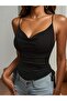 Women's Strappy Degaje Collar Side Gathered Sandy Blouse - 3
