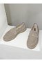 26Y-001-R40220 Women's Genuine Leather Loafers with Metal Detail on the Front - 4