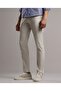 Solid Relaxed Fit Pants with Button Closure - 3