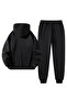 Unisex Trust No One Printed Hoodie and Jogger Sweatpants - Top and Bottom Set - 2