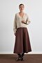 Gold Buttoned Knitwear Cardigan Stone - 6