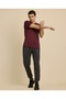 Logo Detail Active T-Shirt with Crew Neck and Short Sleeves - 4