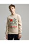 Printed Sweatshirt with Crew Neck and Long Sleeves