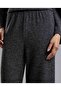 Textured Wide Leg Pants with Elastic Waist - 5