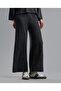 Textured Wide Leg Pants with Elastic Waist - 2