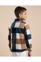 Plaid Shacket with Classic Collar and Long Sleeves - 5