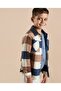 Plaid Shacket with Classic Collar and Long Sleeves - 4